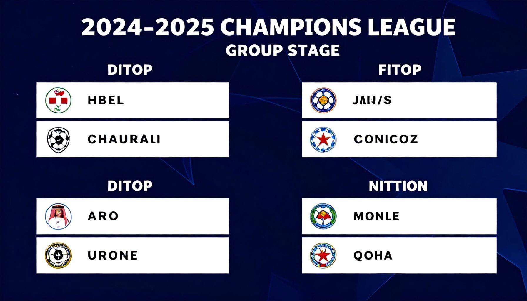 أربعة فرق عربية في منافسات دور المجموعات لدوري أبطال أوروبا 2024–2025