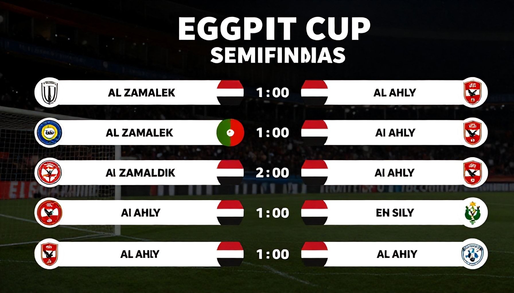 مسيرة الزمالك والأهلي في كأس مصر حتى نصف النهائي