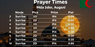 مواقيت الصلاة في المدية اليوم مع أوقات الشروق والغروب بدقة
