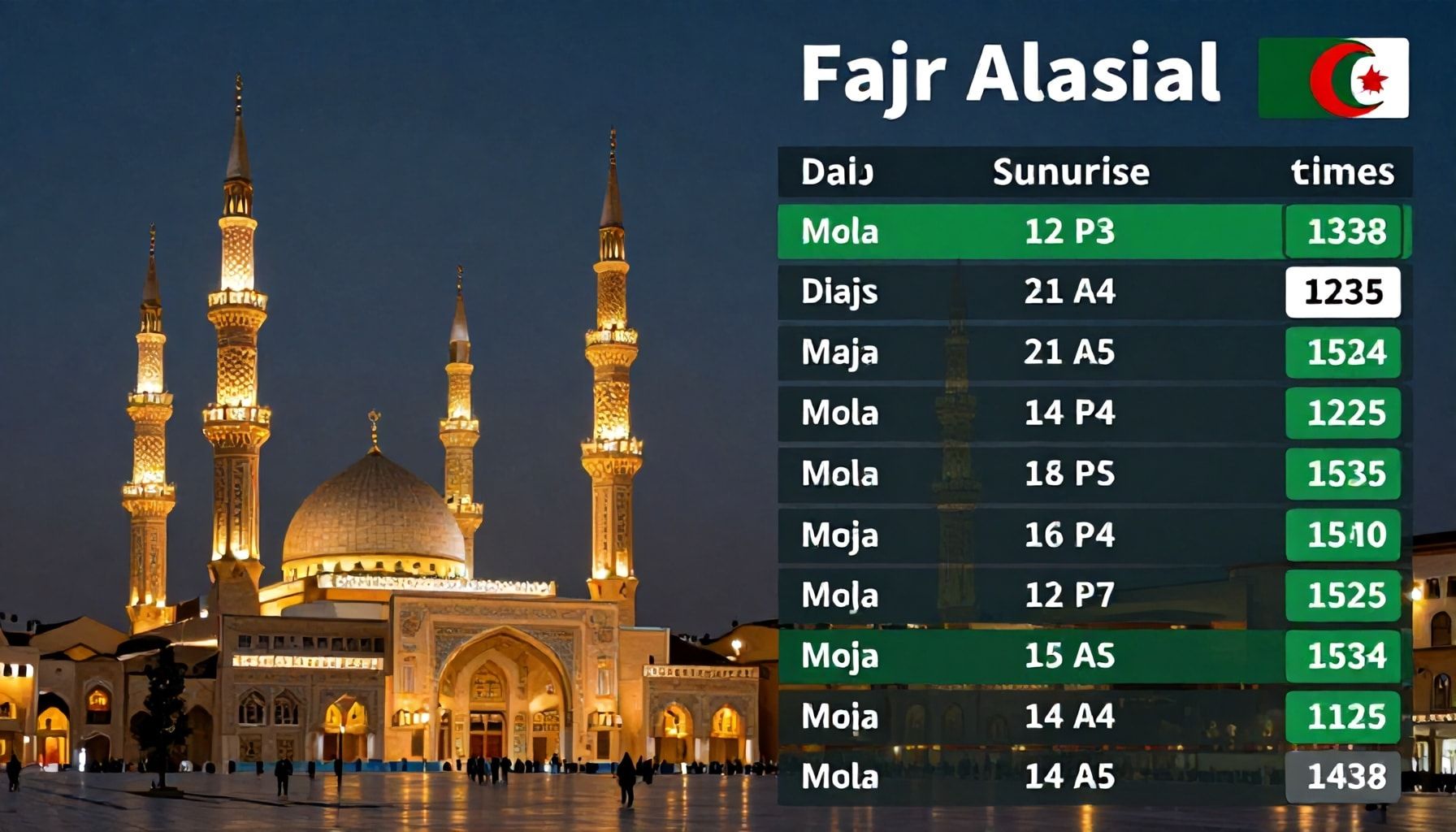 موعد أذان الفجر والشروق في المدية اليوم بدقة