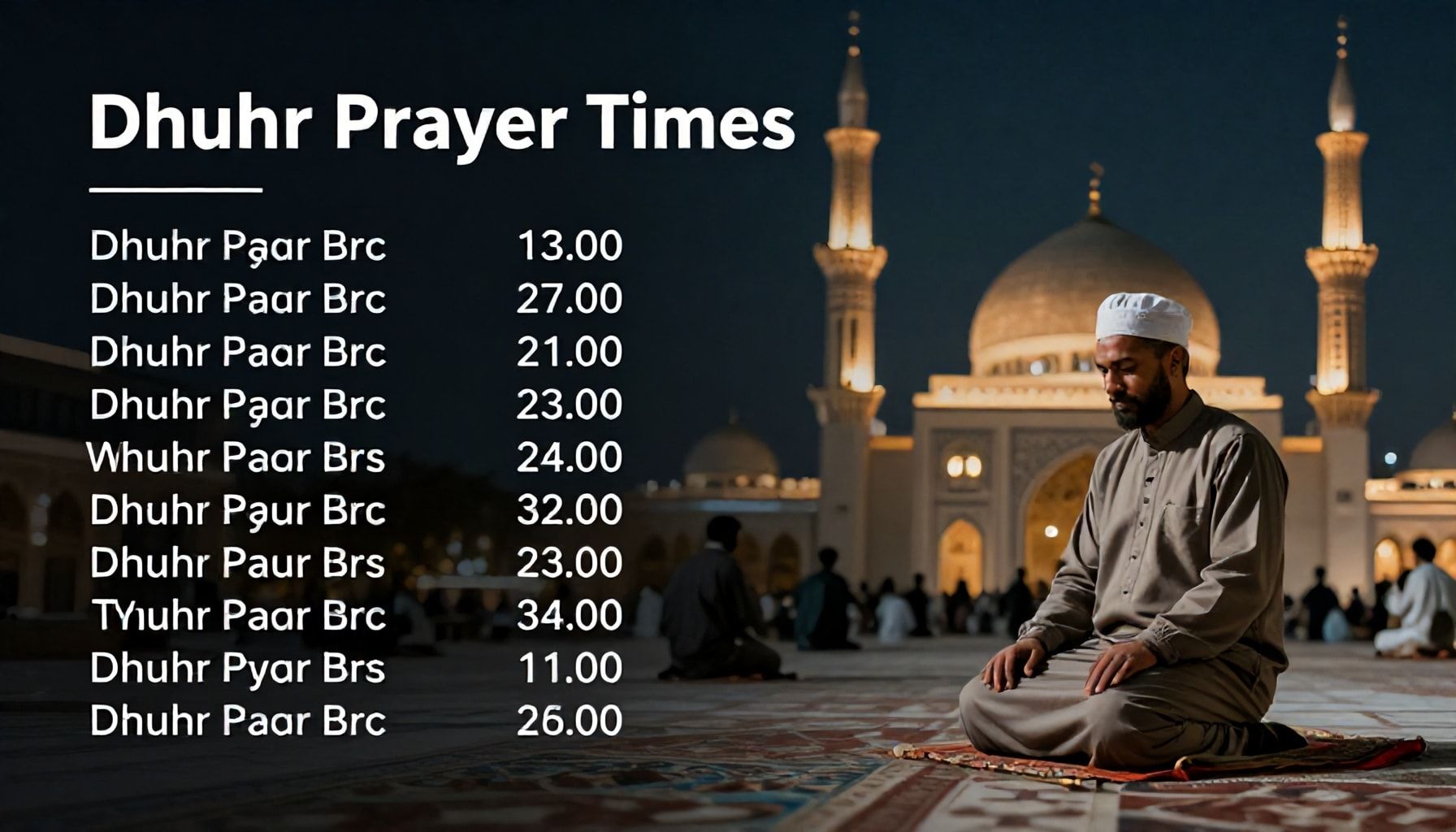 موعد صلاة الظهر اليوم في المدن الرئيسية
