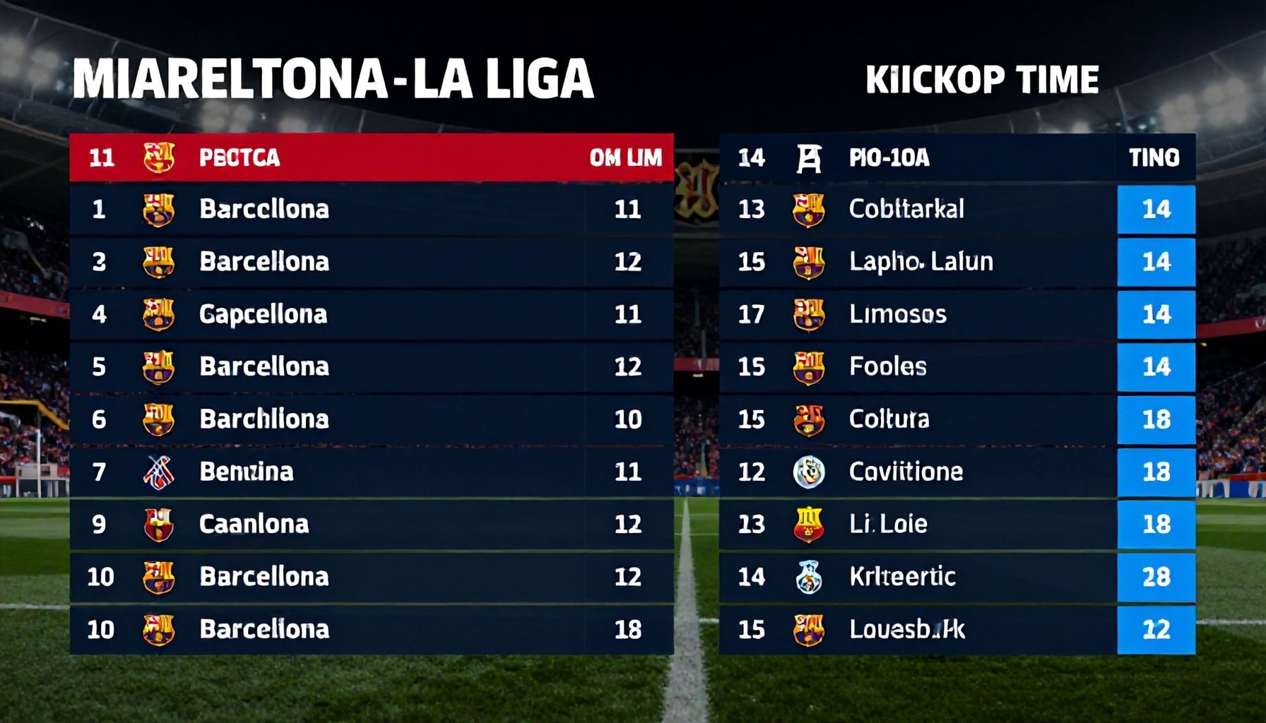 موقع برشلونة الحالي في الدوري الإسباني قبل المواجهة