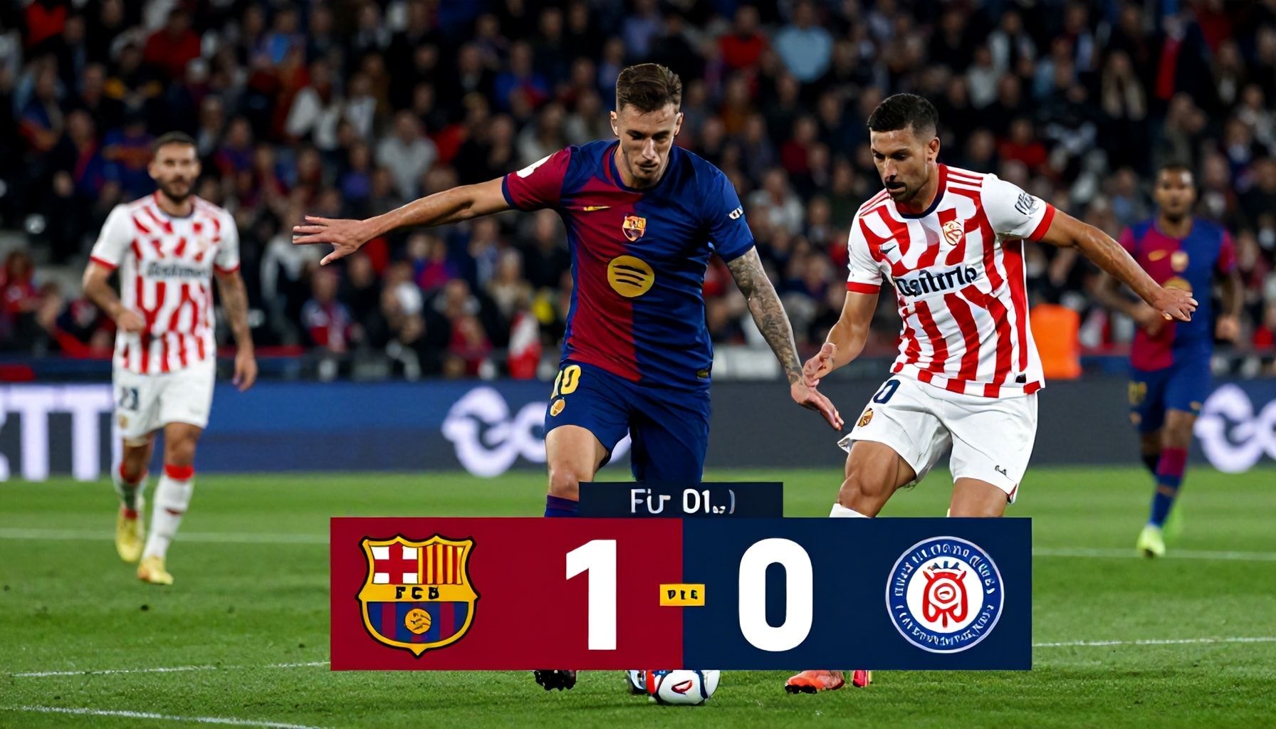 برشلونة يخسر أمام جيران 1-0 في ديربي كاتالونيا ويخسر صدارة الدوري