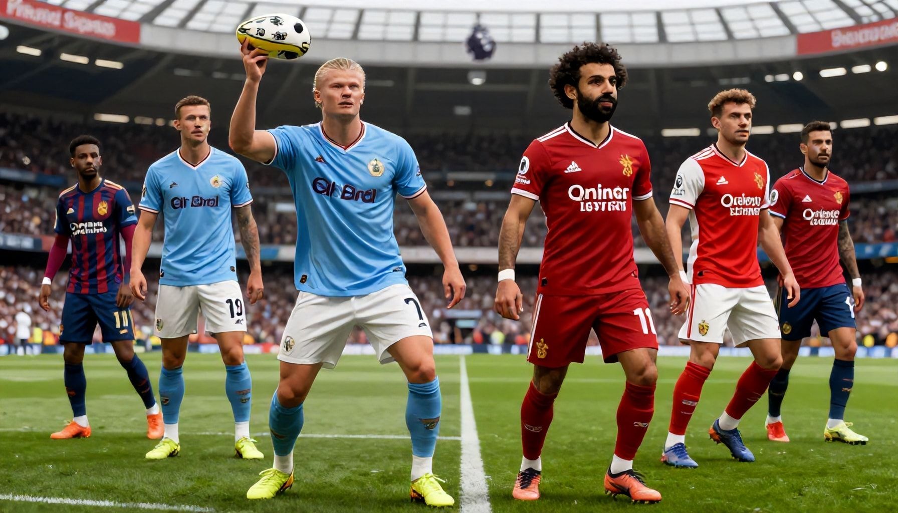 هالاند وسالاه يتنافسان على لقب هداف الدوري الإنجليزي