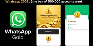 واتساب الذهبي 2202 يتسبب في حظر 500 ألف حساب خلال أسبوع واحد