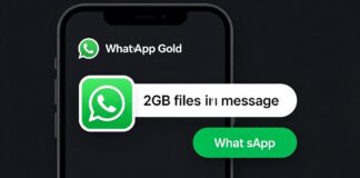 وتساب الذهبي يتيح إرسال 2 جيجابايت من الملفات في رسالة واحدة