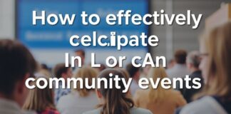 كيفية المشاركة الفعّالة في فعاليات المجتمع المحلي