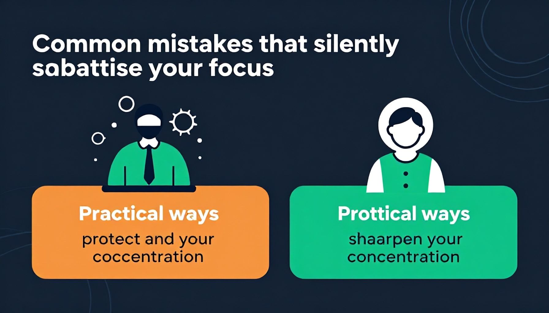 أخطاء شائعة تقوض تركيزك دون أن تنتبهي