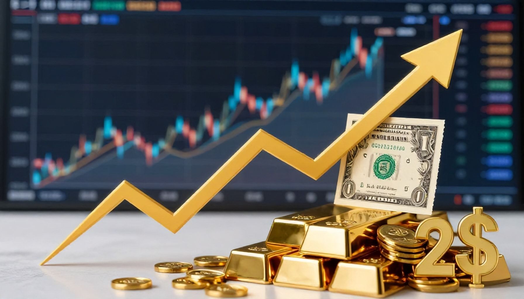 أرقام قياسية وأداء الدولار وراء الارتفاع