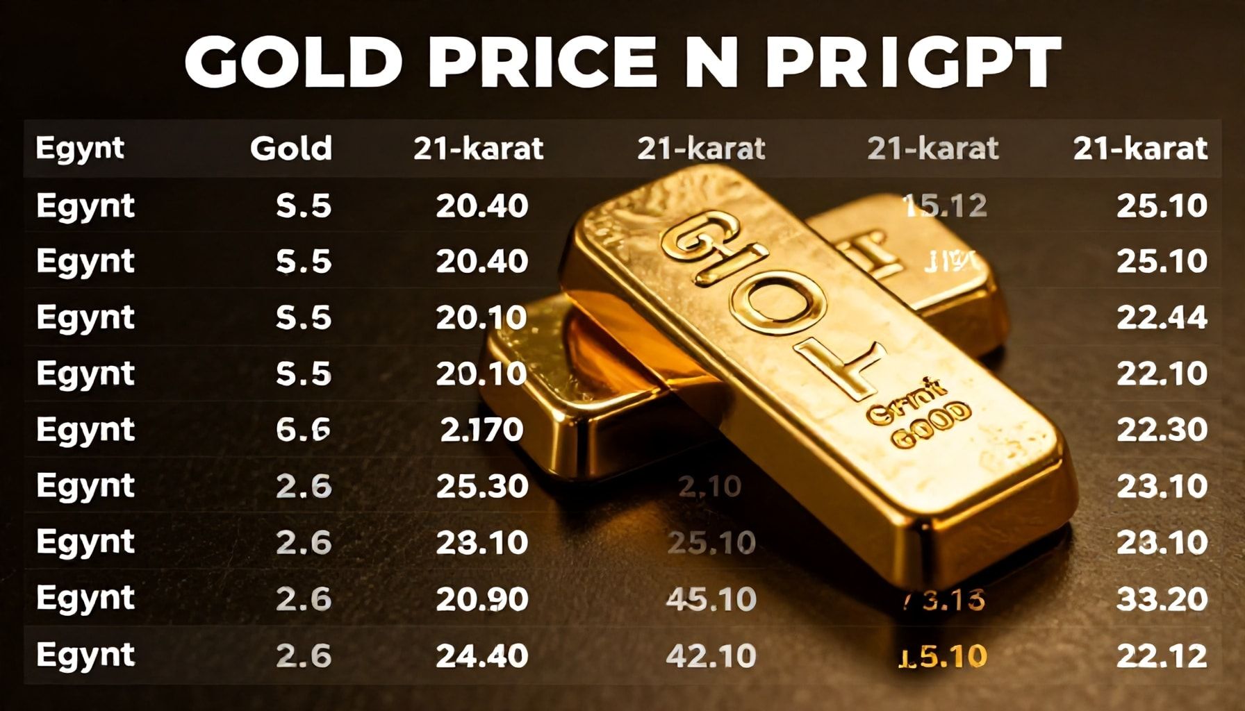 أسعار جرام الذهب اليوم في مصر مقارنة بالعيارات الأخرى