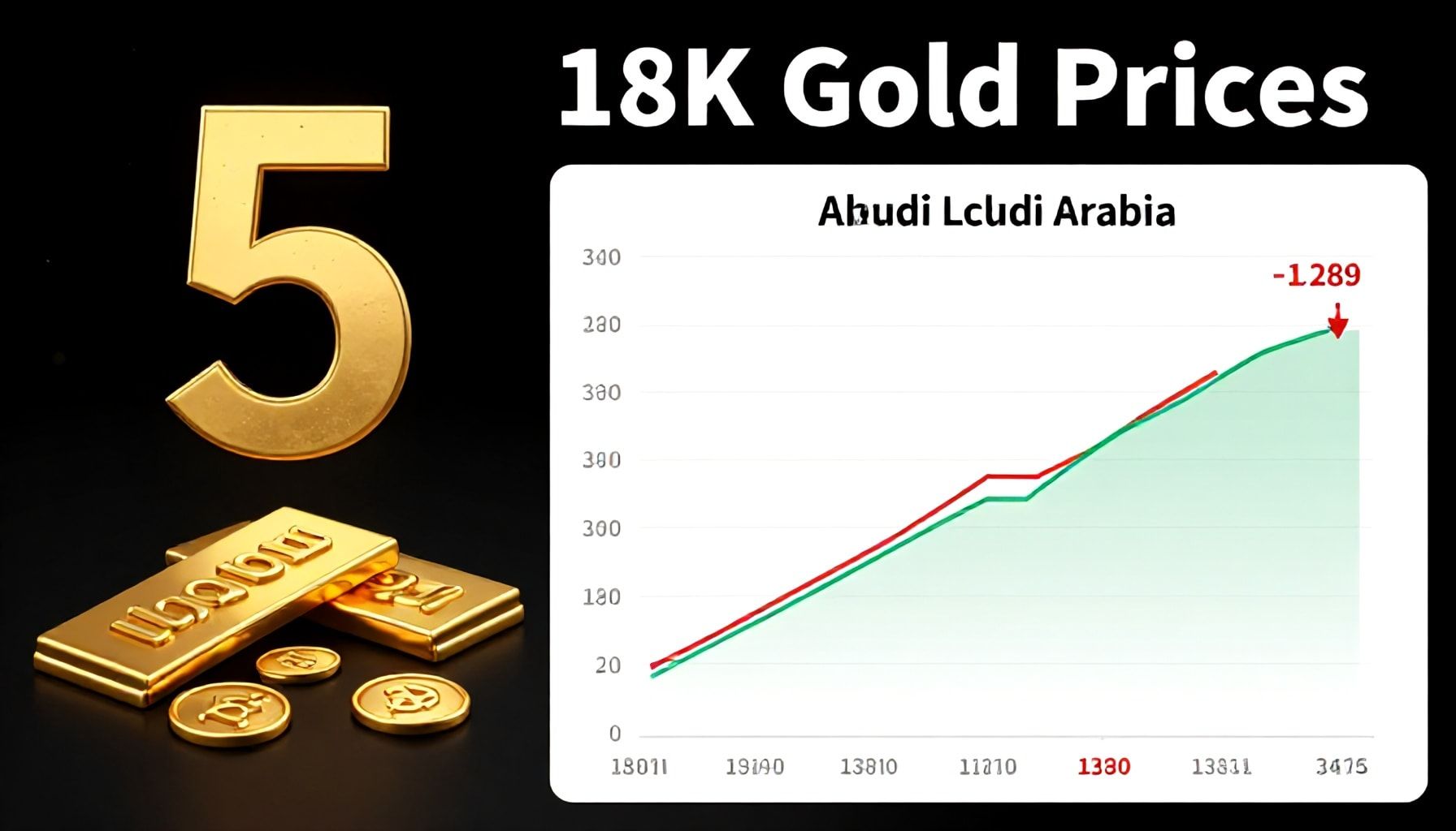 أسعار الذهب عيار 18 تراجع 5 ريالات بالسعودية اليوم