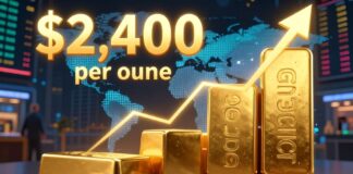 أسعار الذهب في البورصة العالمية تسجل ارتفاعًا قويًا عند 2400 دولار للأونصة