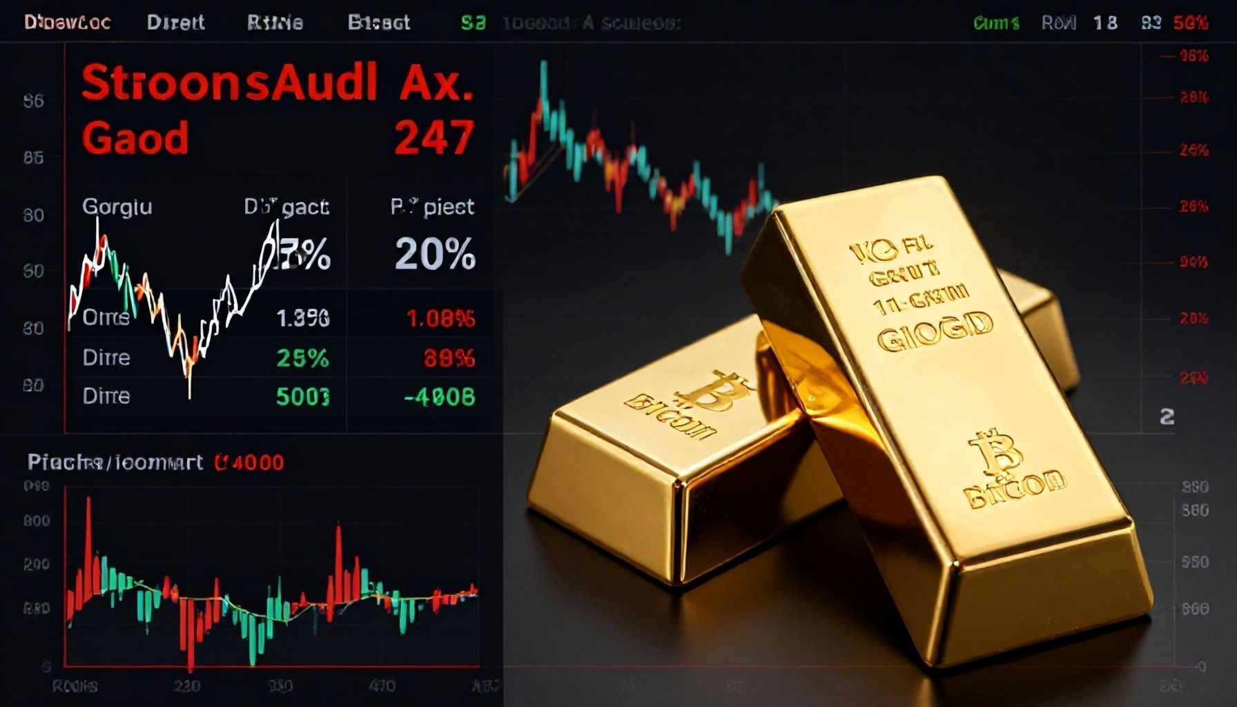 تقلبات سعر الذهب بالريال مقابل البيتكوين اليوم