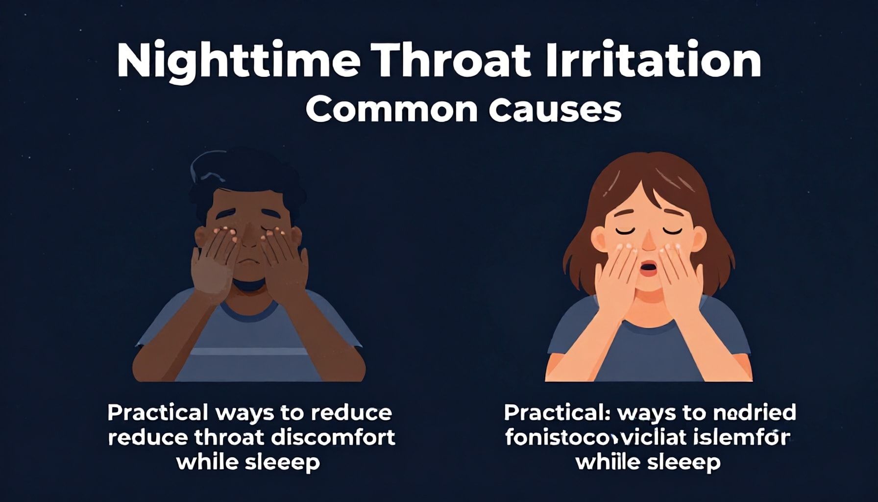 تهيج الحلق ليلاً وأسبابه الشائعة