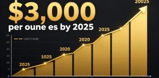 توقعات سعر الذهب يرتفع إلى 3000 دولار للأوقية بحلول 2025