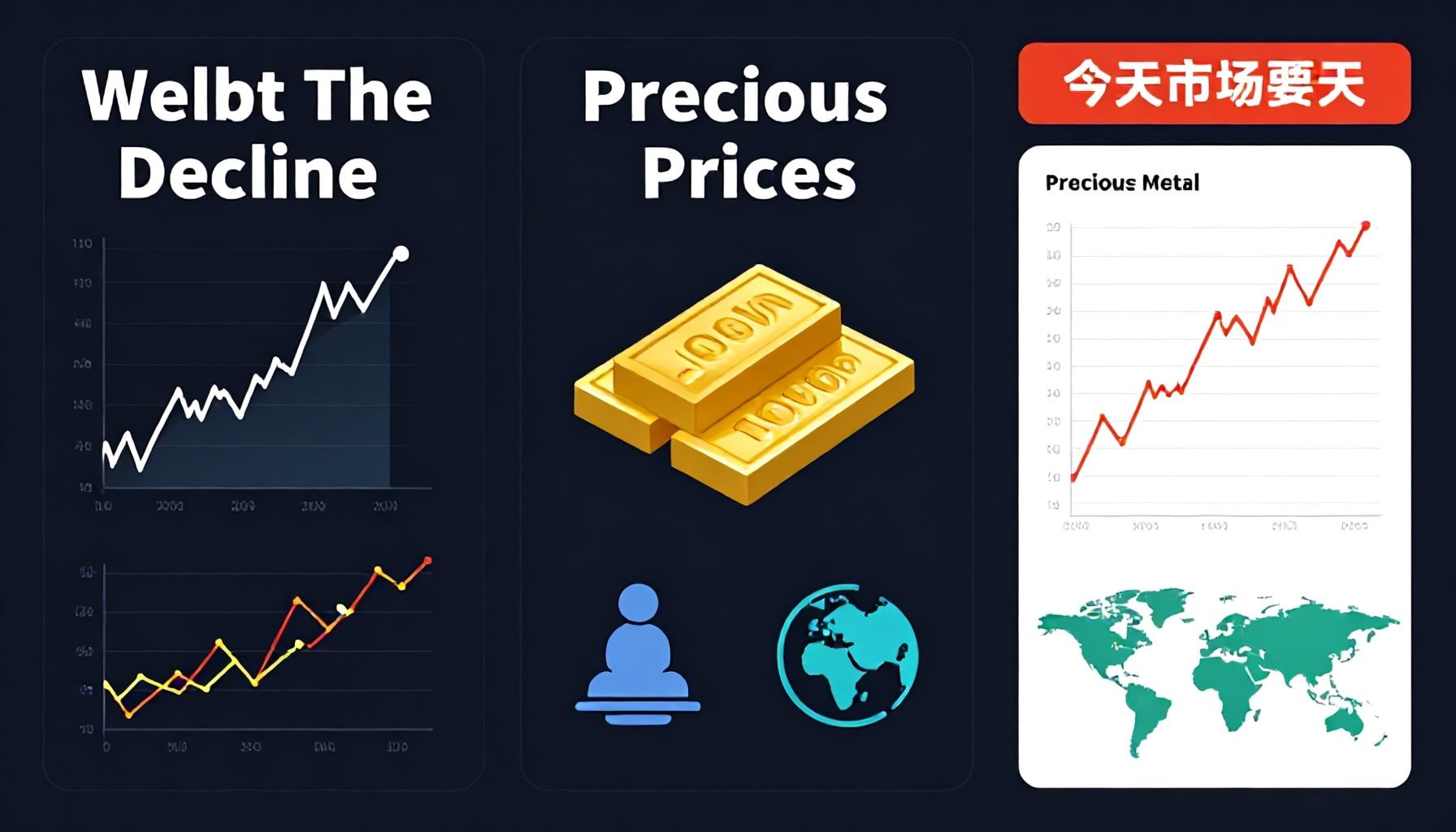 ثلاثة عوامل رئيسية وراء تراجع أسعار المعادن الثمينة