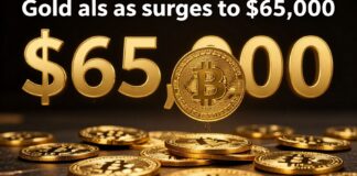 جنيه الذهب يتراجع 5 ريالات أمام ارتفاع البيتكوين إلى 65 ألف دولار