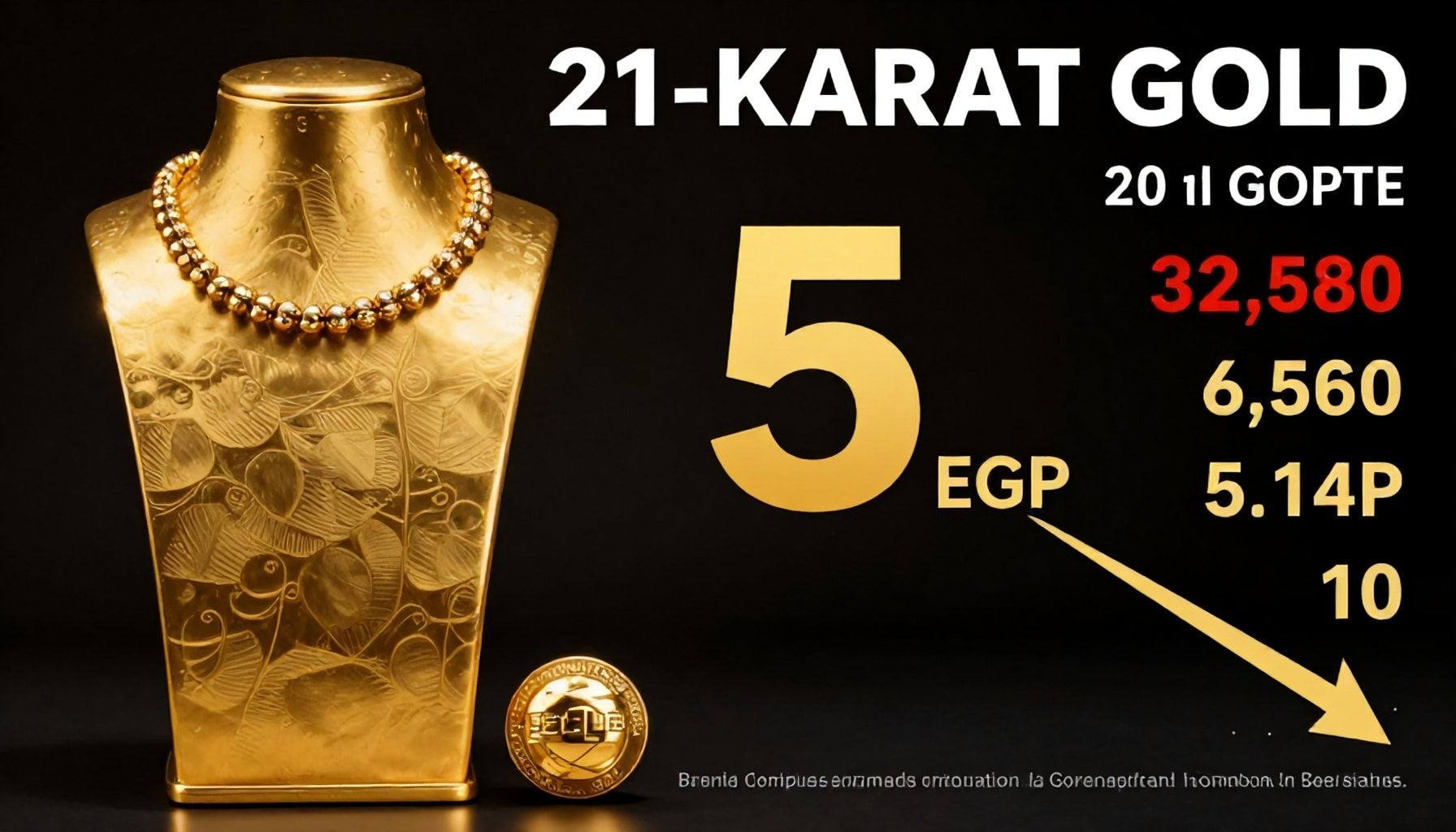 سعر العيار 21 اليوم وتراجع 5 جنيهات عن أمس