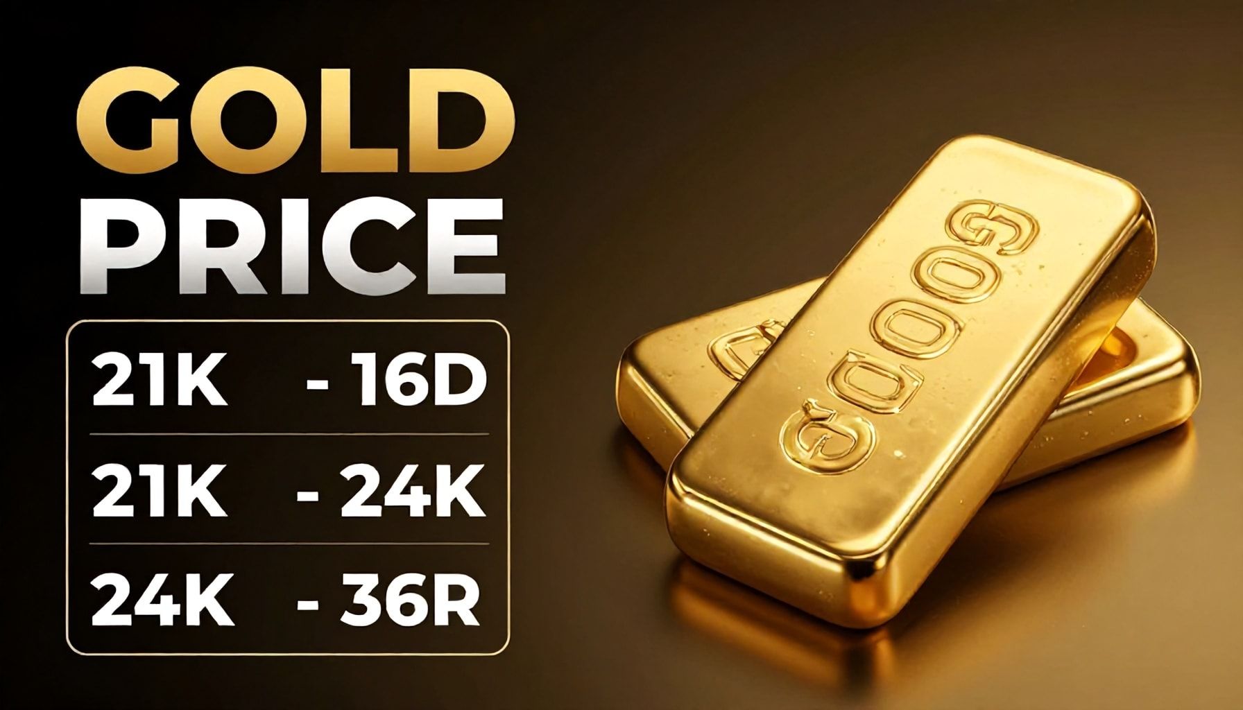 سعر جرام الذهب اليوم بين العيار 21 و24