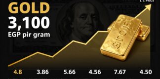 سعر جرام الذهب في مصر يسجل 3100 جنيه اليوم مع ارتفاع الدولار