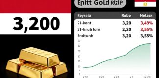 سعر جرام الذهب عيار 21 يرتفع إلى 3200 جنيه في مصر اليوم