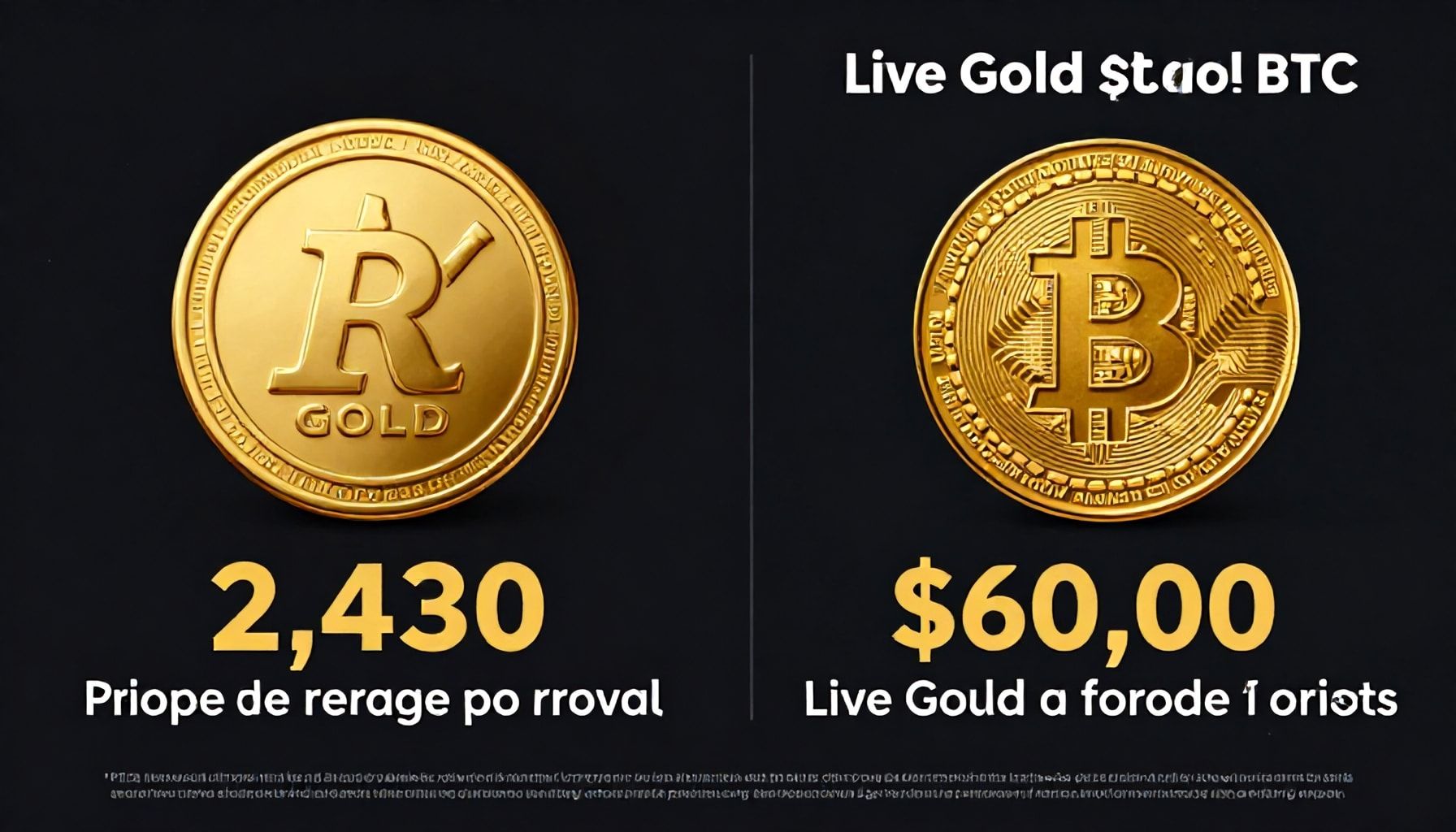 سعر جنيه الذهب يسجل 2430 ريالًا بينما يتذبذب بيتكوين تحت 60 ألف دولار