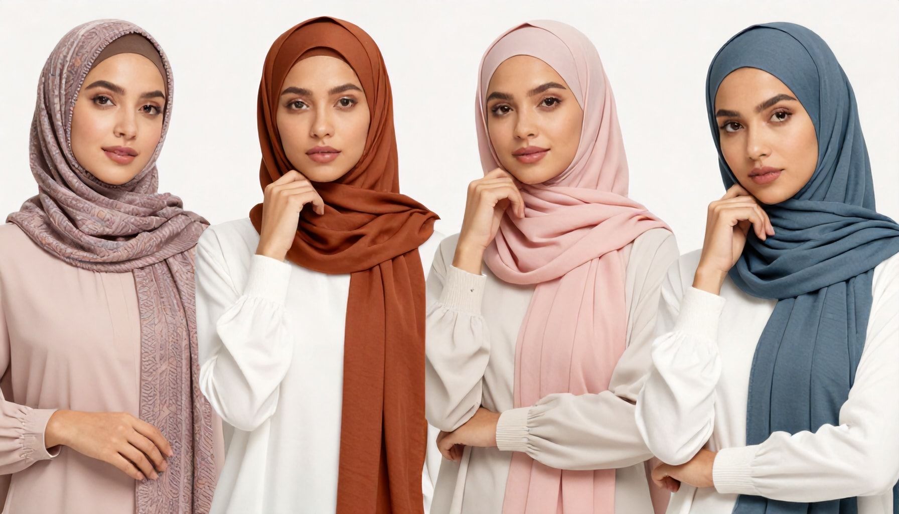 طرق مبتكرة لدمج الألوان والأنسجة في تنسيق الحجاب