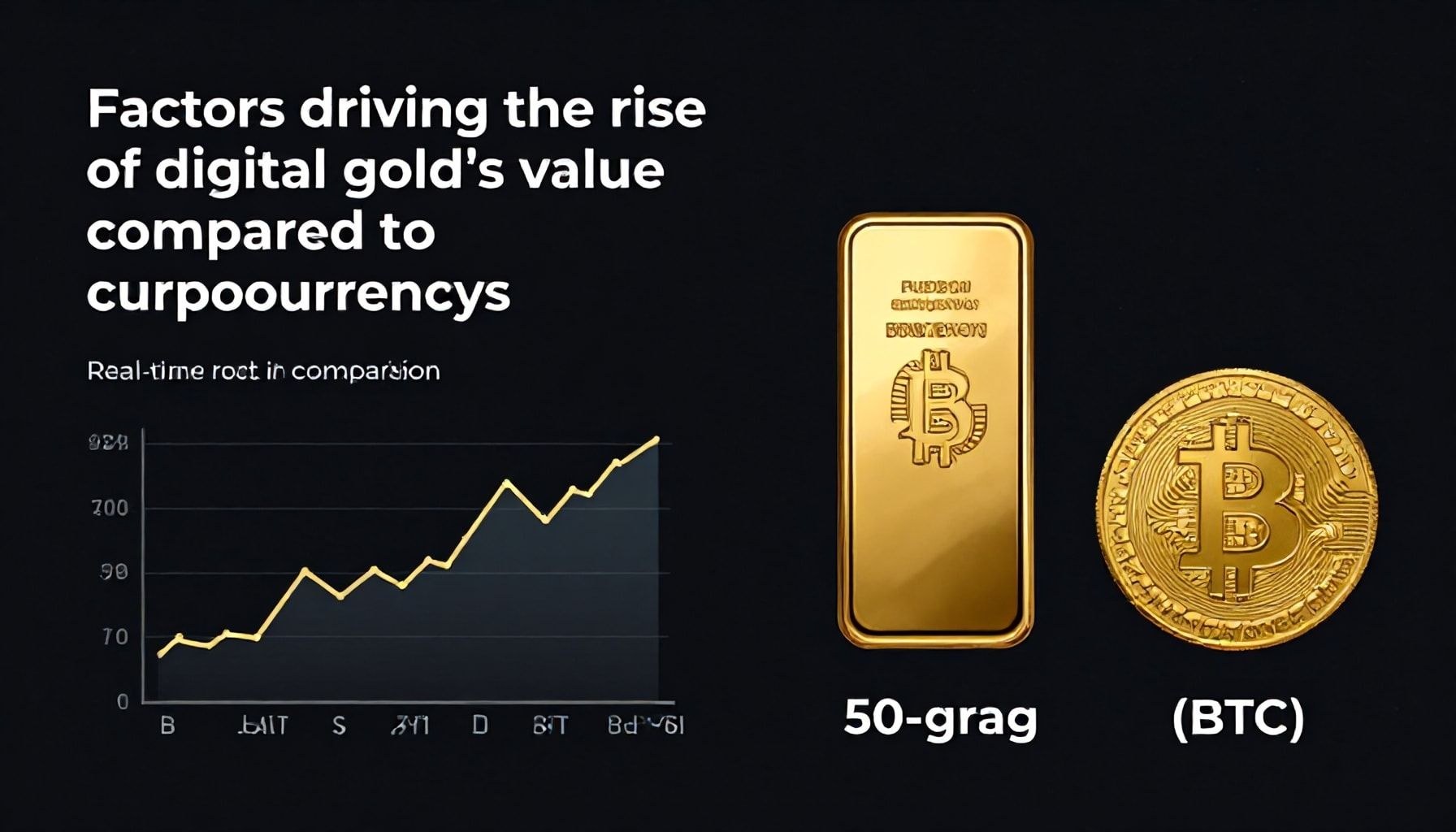 عوامل ارتفاع قيمة الذهب الرقمي مقابل العملات المشفرة