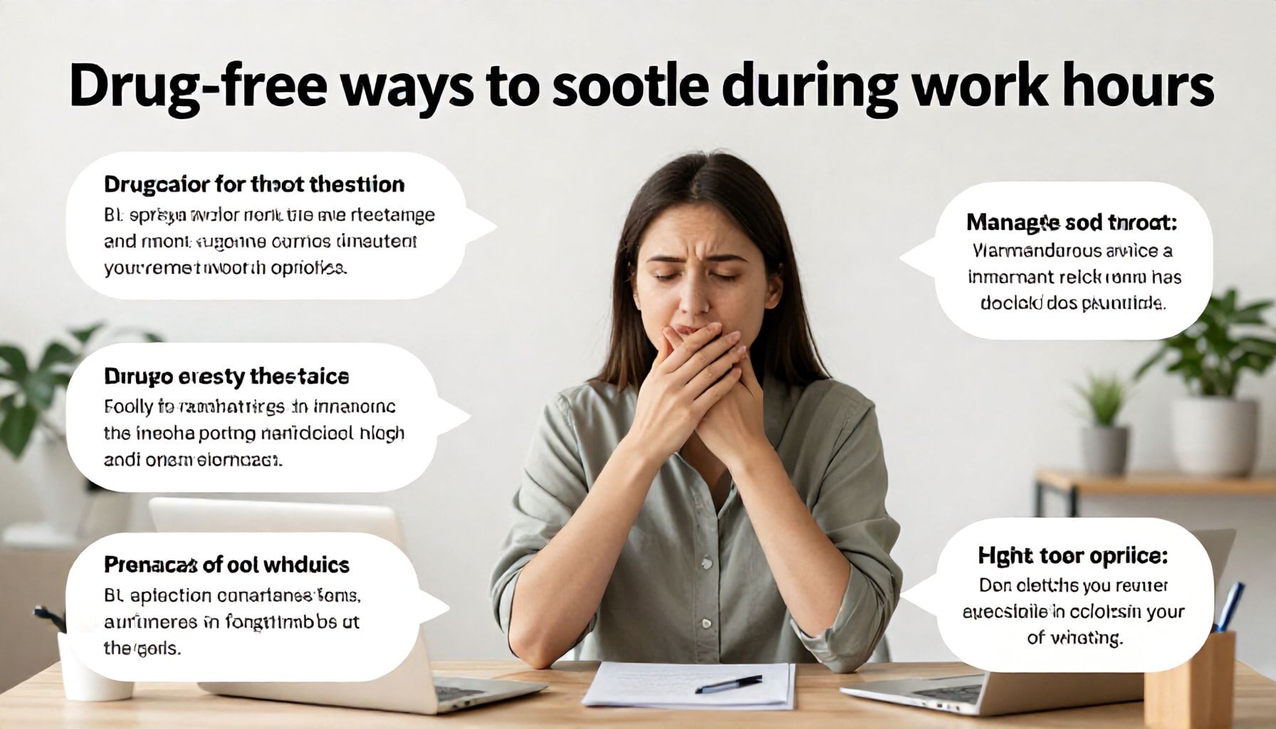 5 طرق فعالة لتخفيف التهاب الحلق أثناء ساعات العمل دون أدوية