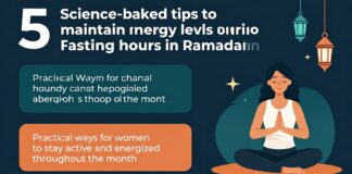 5 نصائح علمية للحفاظ على طاقة الجسم خلال ساعات الصيام في رمضان