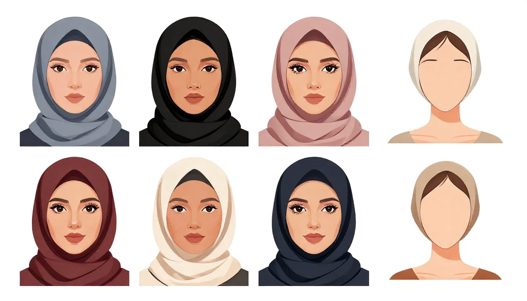 اختيار الحجاب المثالي لخمسة أشكال وجوه مختلفة حسب خبراء الموضة