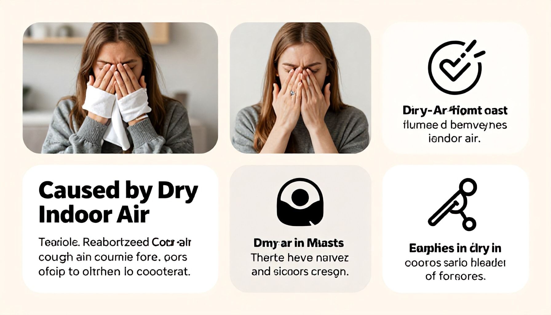 5 طرق فعالة لتخفيف السعال الناجم عن جفاف الهواء في المنزل