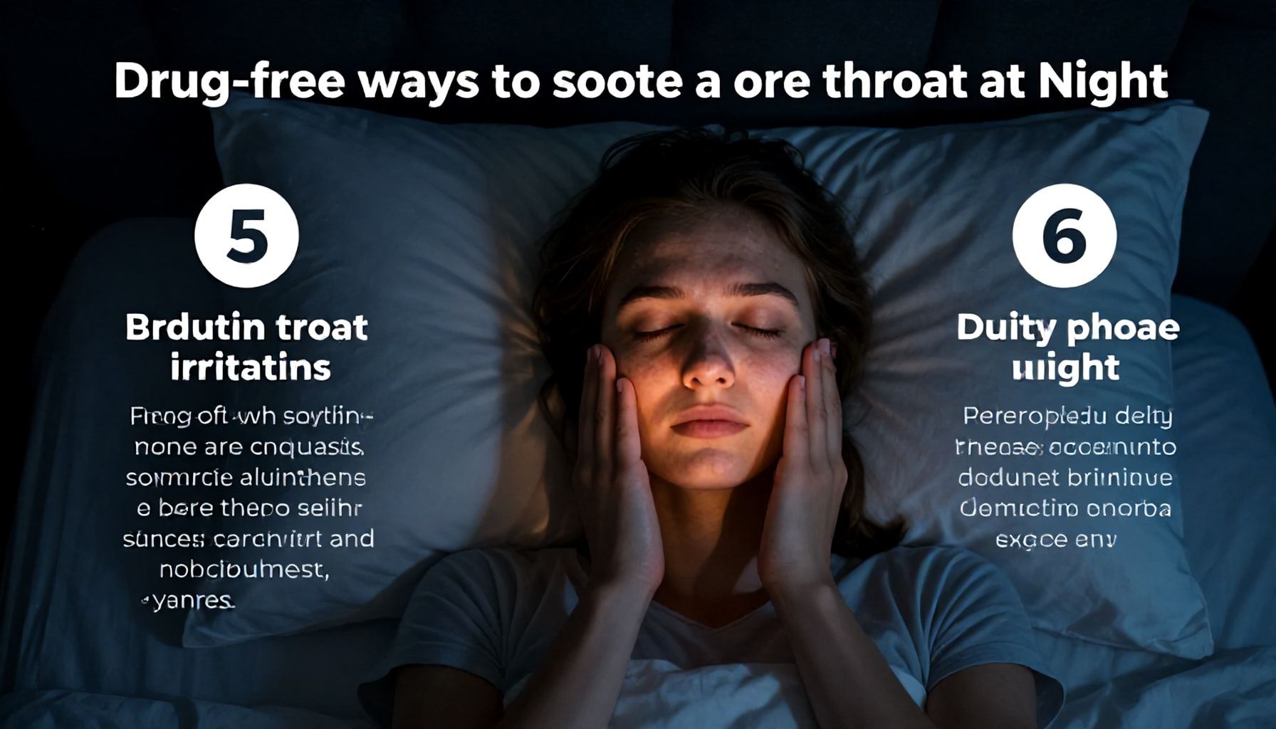 5 طرق فعالة لتخفيف تهيج الحلق أثناء النوم دون أدوية