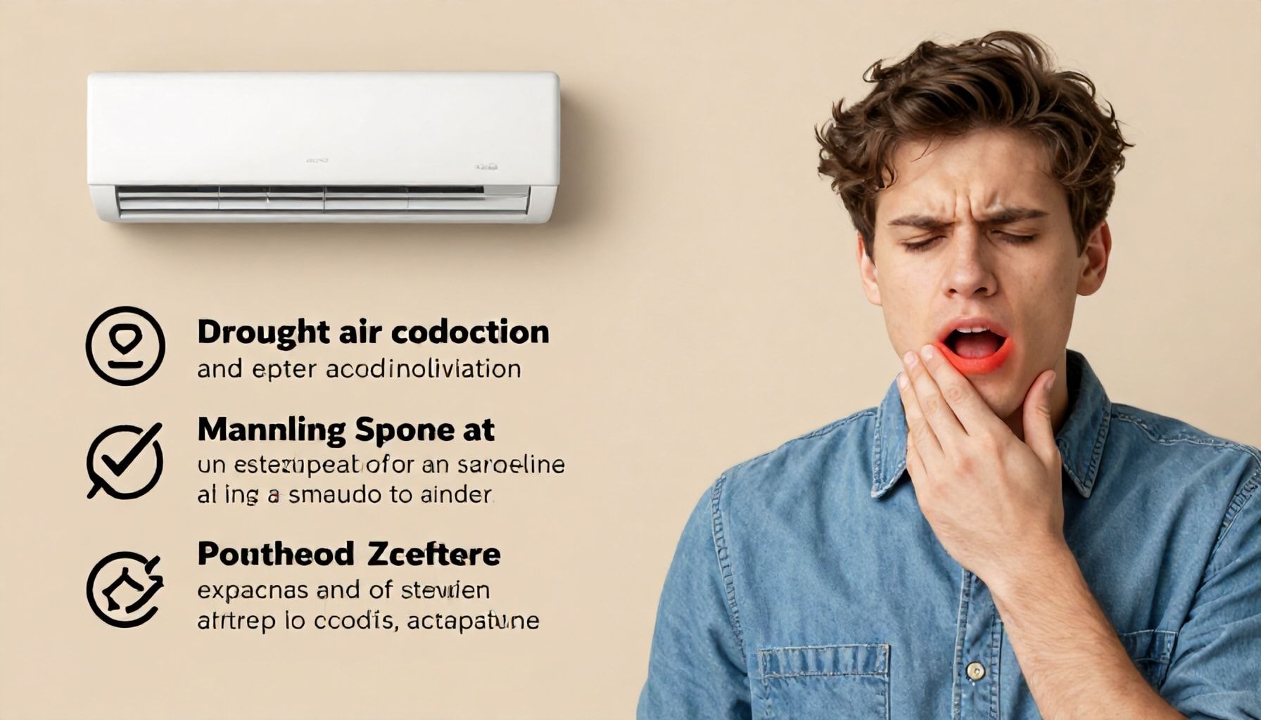 كيف يؤثر الجفاف وتكييف الهواء على الحلق