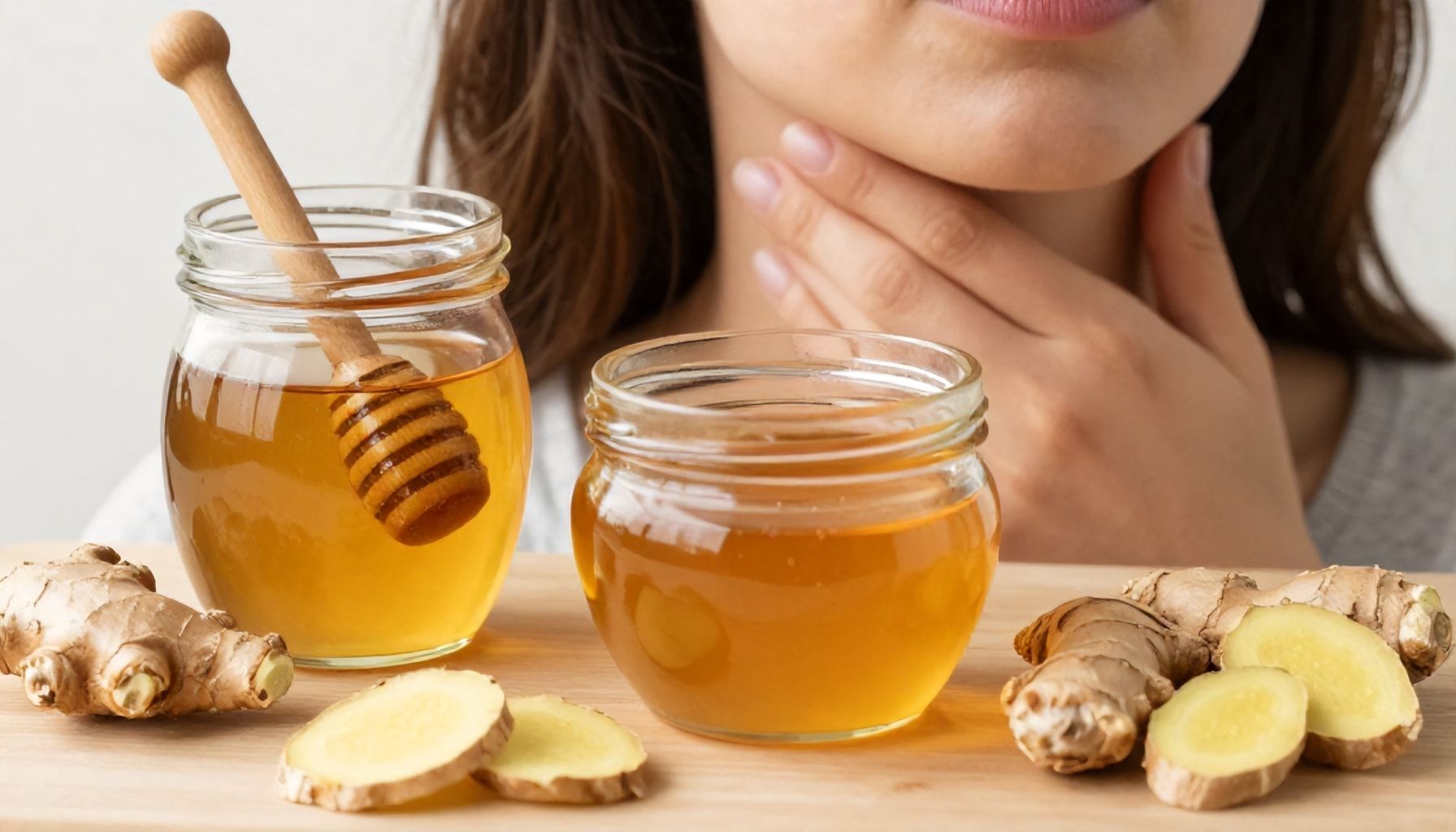 كيف يعمل العسل والزنجبيل على تهدئة الحلق الملتهب