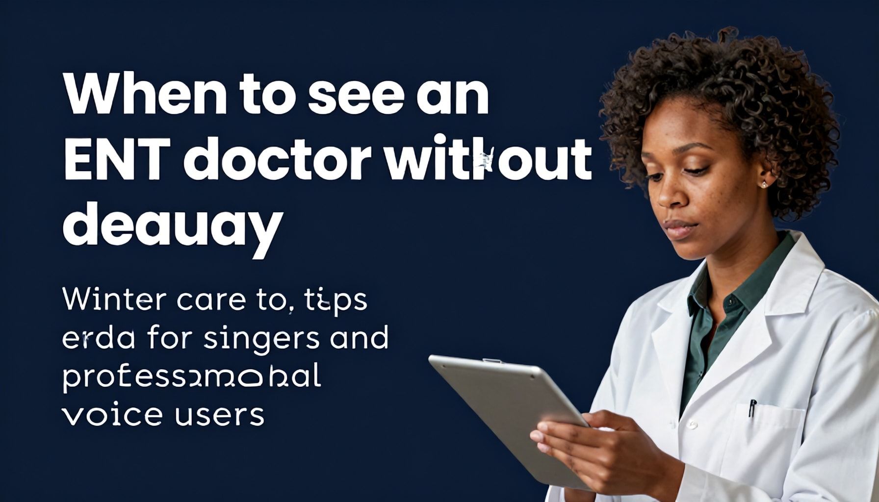 متى يجب زيارة طبيب الأنف والأذن والحنجرة دون تأخير