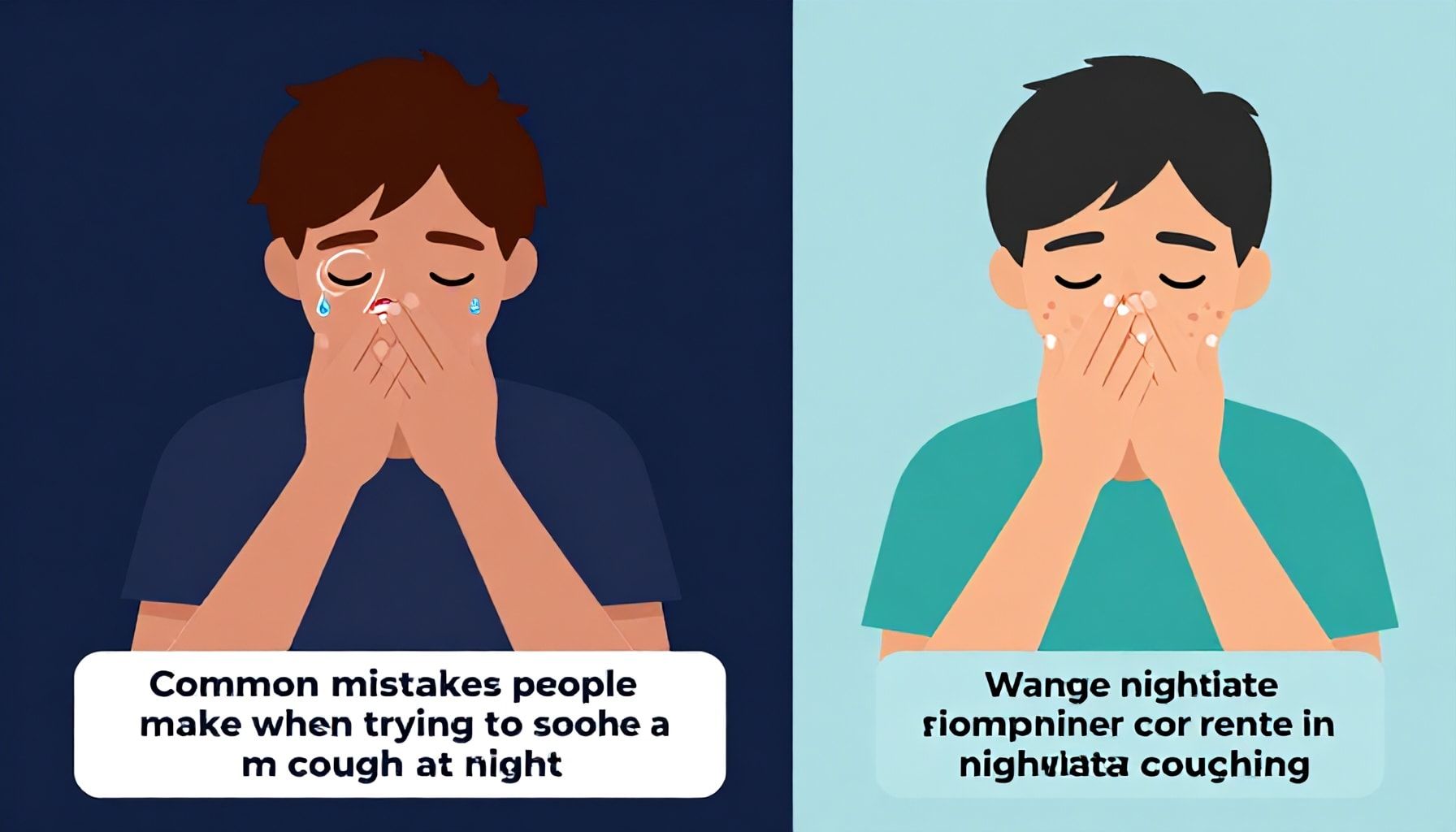 أخطاء شائعة عند محاولة تهدئة السعال أثناء النوم