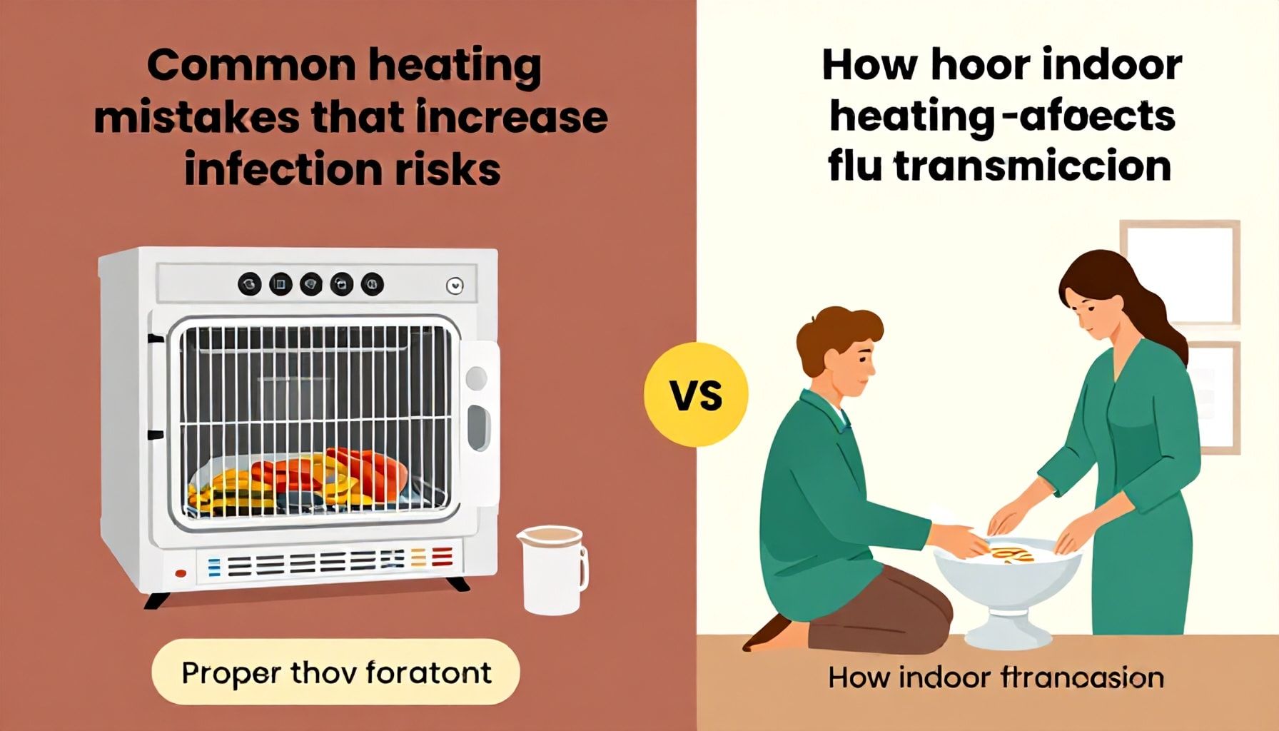 أخطاء شائعة في استخدام أجهزة التدفئة تزيد العدوى