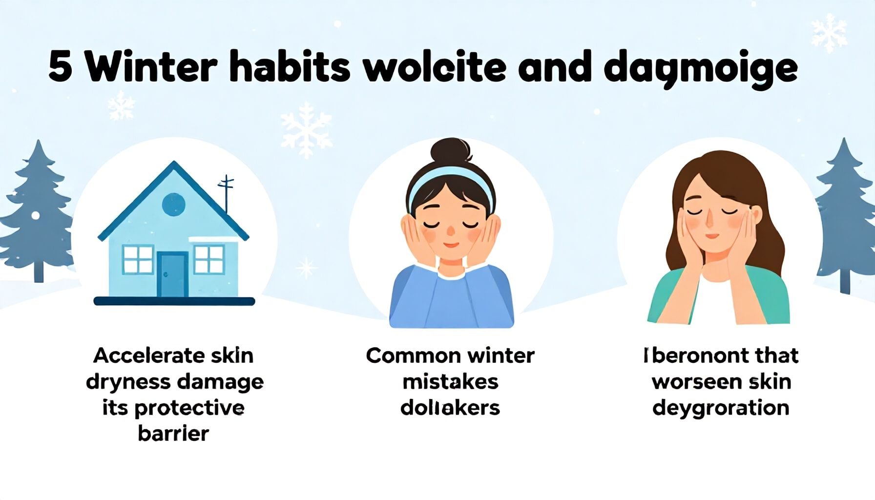 5 عادات شتوية تسرّع جفاف البشرة وتدمير حاجزها الواقي