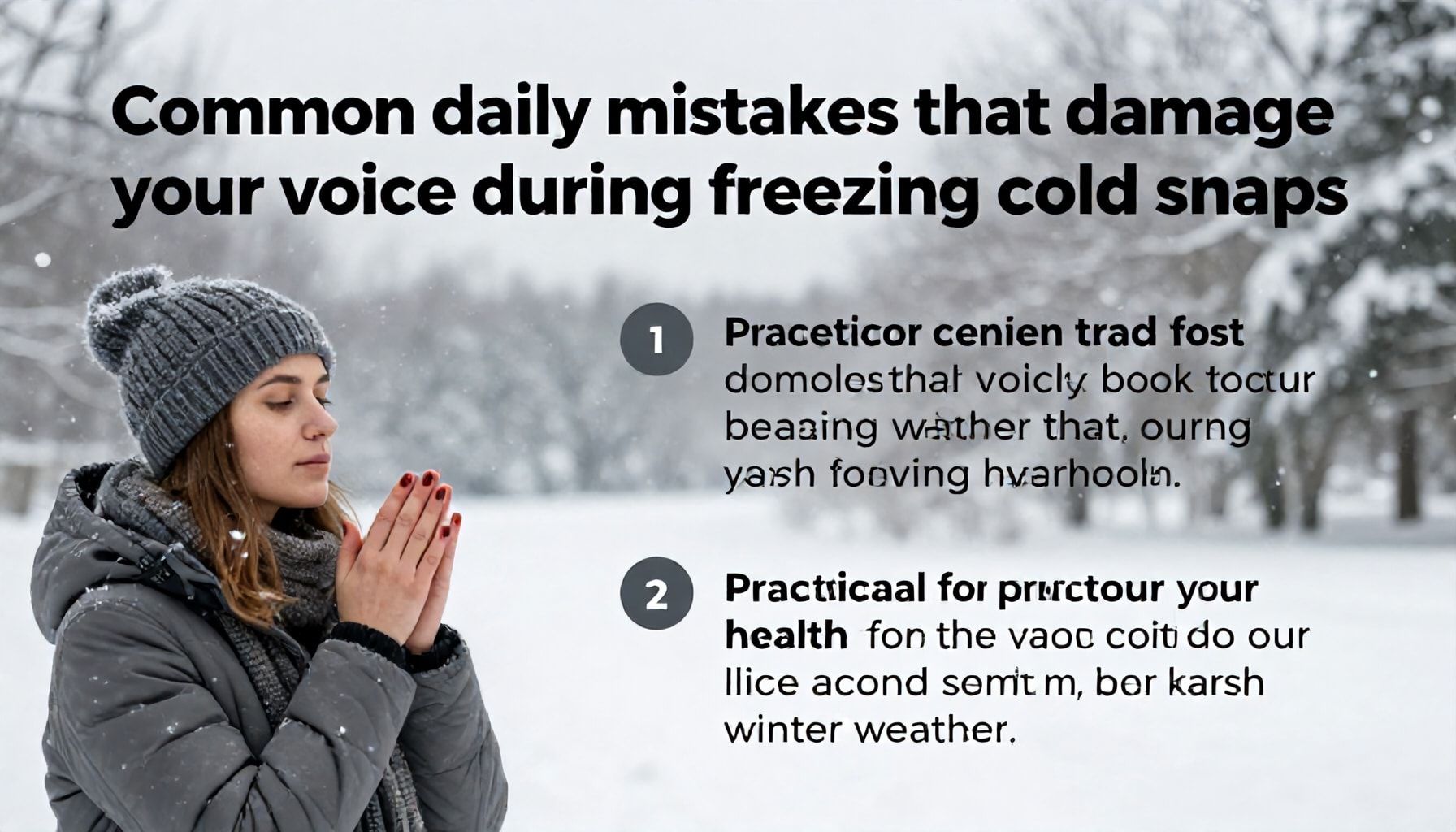 أخطاء يومية تضر بصوتك خلال موجات البرد القارس