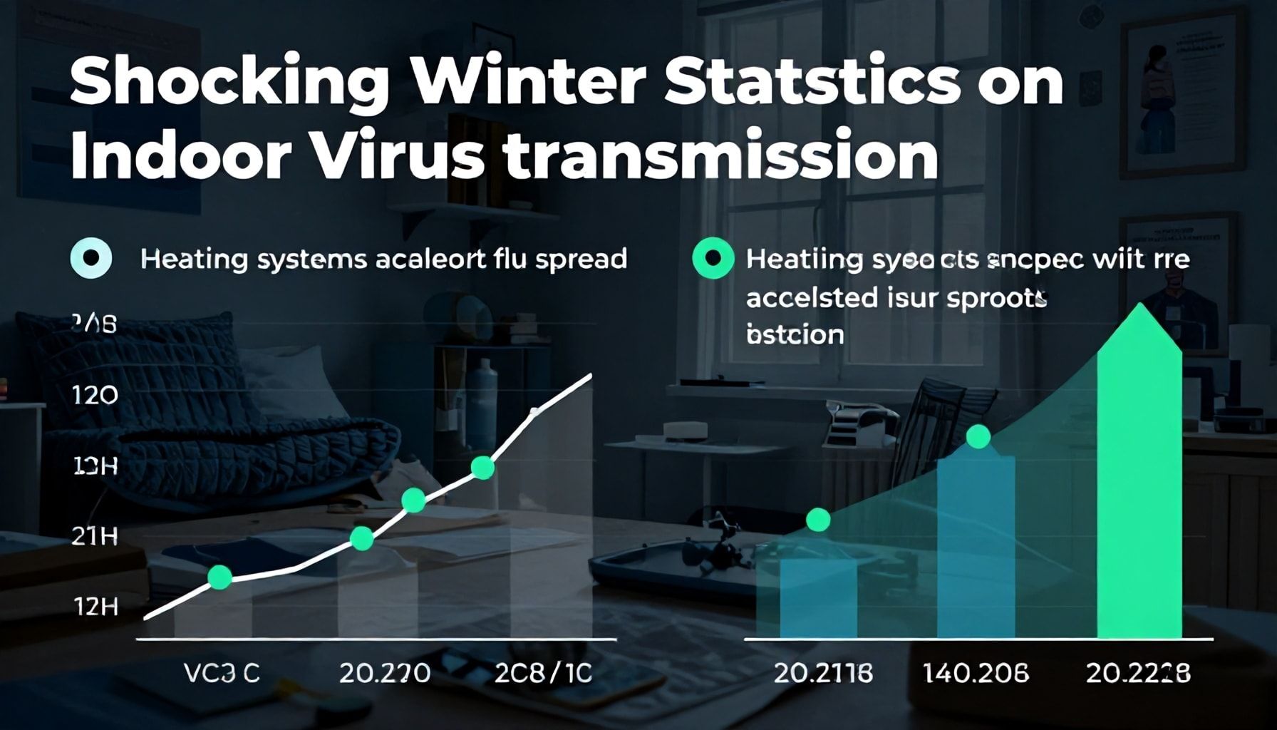 أرقام صادمة عن انتشار الفيروسات في الأماكن المغلقة شتاءً
