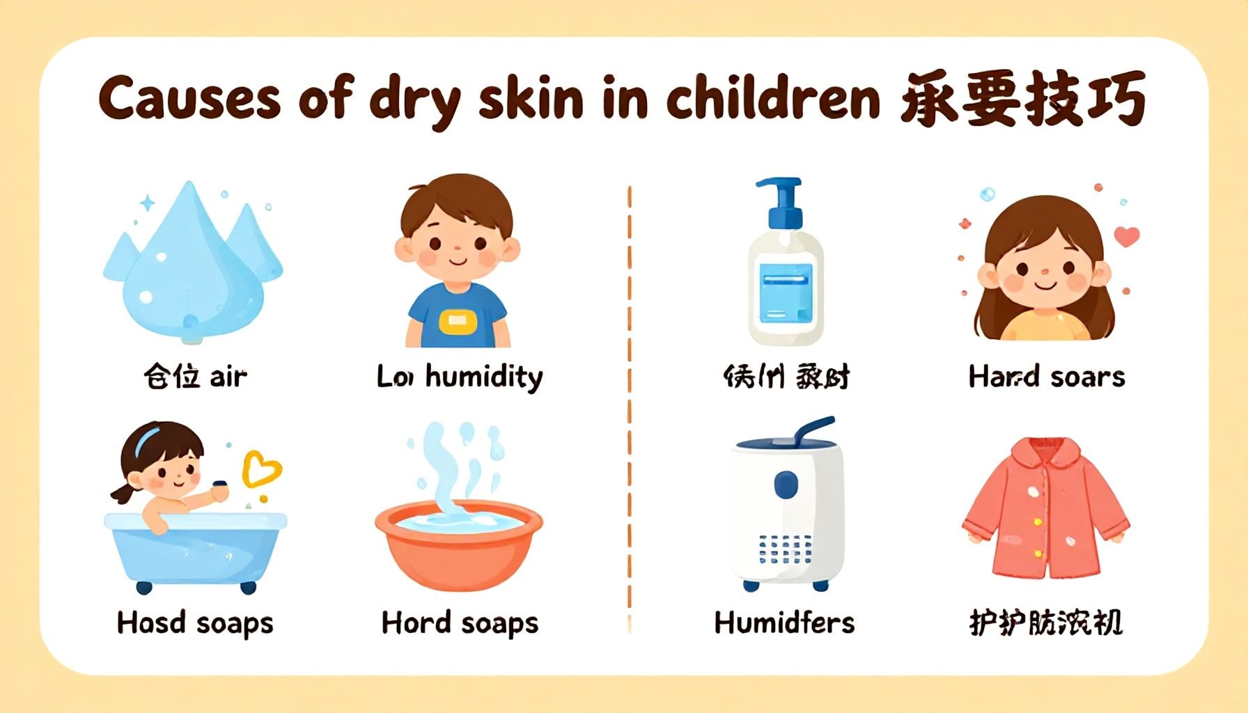 أسباب جفاف الجلد عند الصغار خلال فصل الشتاء