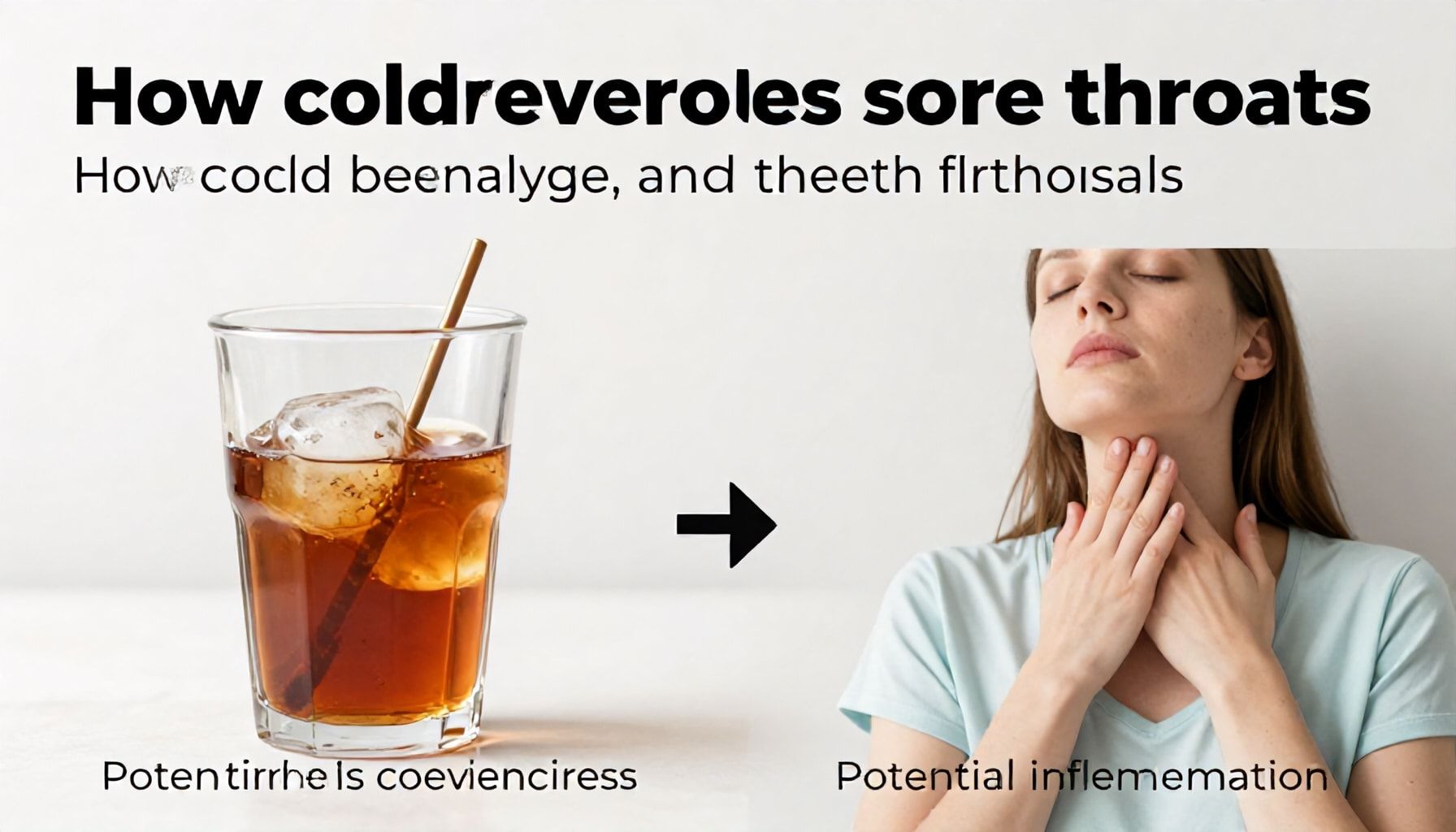 النتائج الجديدة حول تأثير المشروبات الباردة على التهاب الحلق