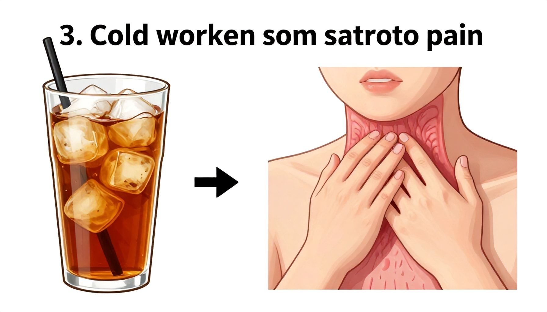 الشاي البارد والمشروبات المثلجة يفاقمان ألم التهاب الحلق بنسبة 60٪