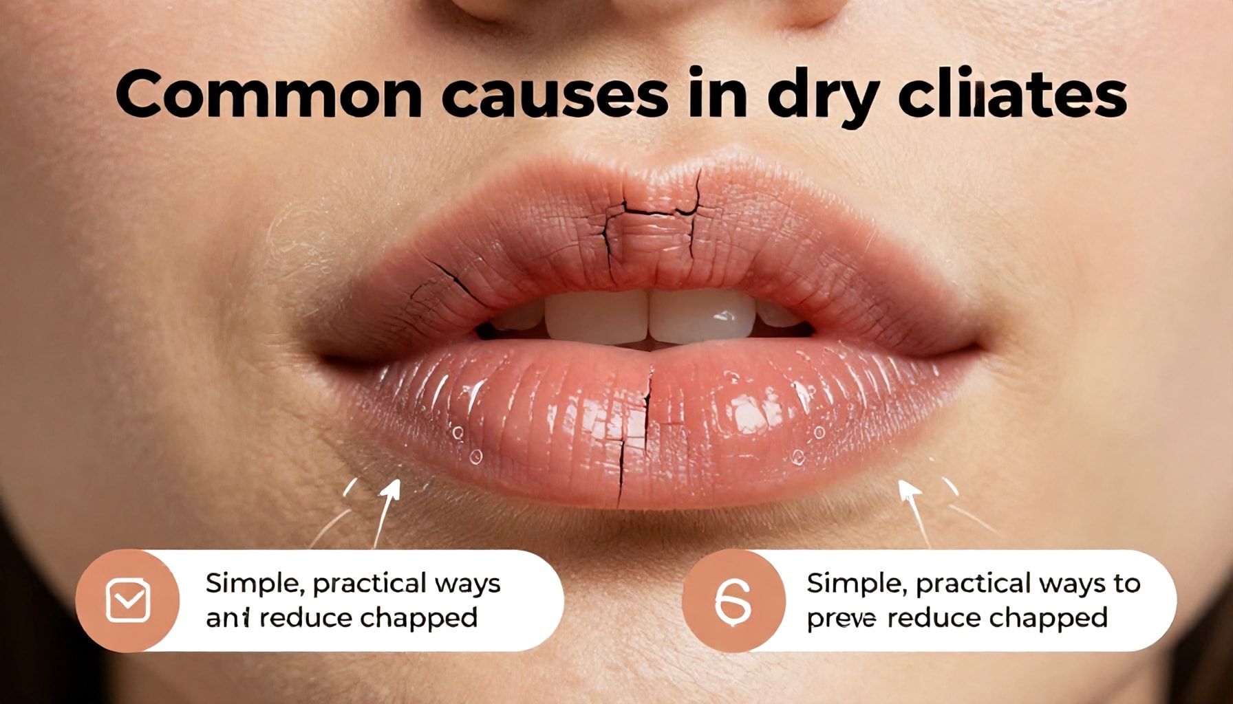 تشققات الشفاه وأسبابها الشائعة في المناخ الجاف