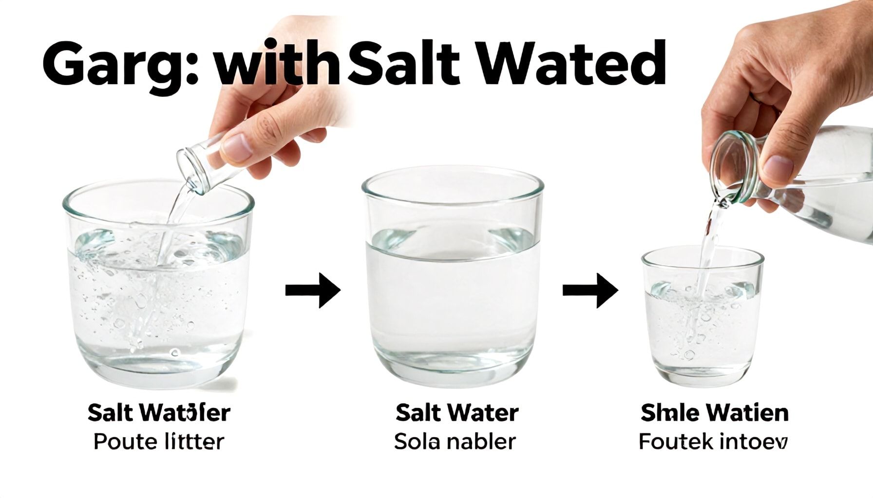 خطوات استخدام الماء والملح لغسل الحلق بشكل صحيح