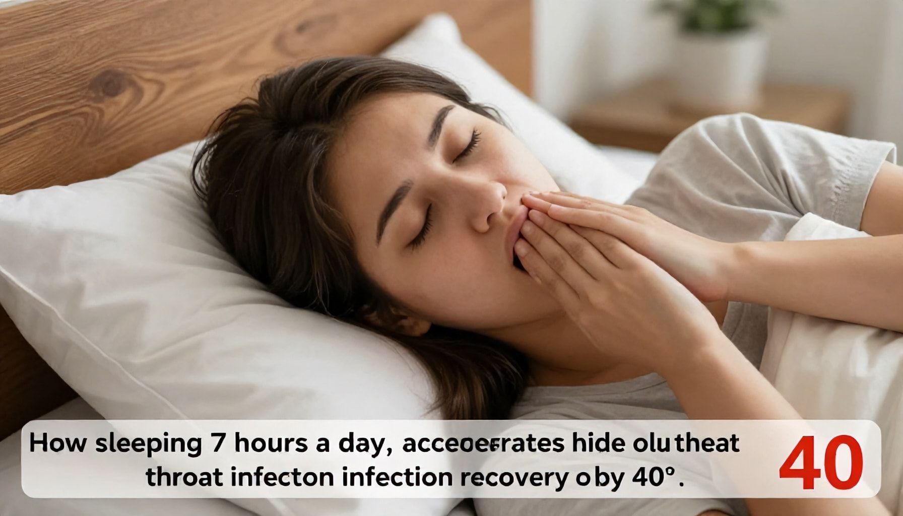 النوم 7 ساعات يوميًا يعجل بشفاء التهاب الحلق بنسبة 40٪