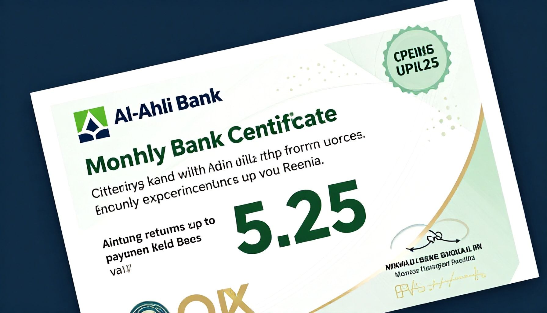 شهادات الأهلي الشهرية تدر عوائد تصل إلى 5.25٪ سنويًا