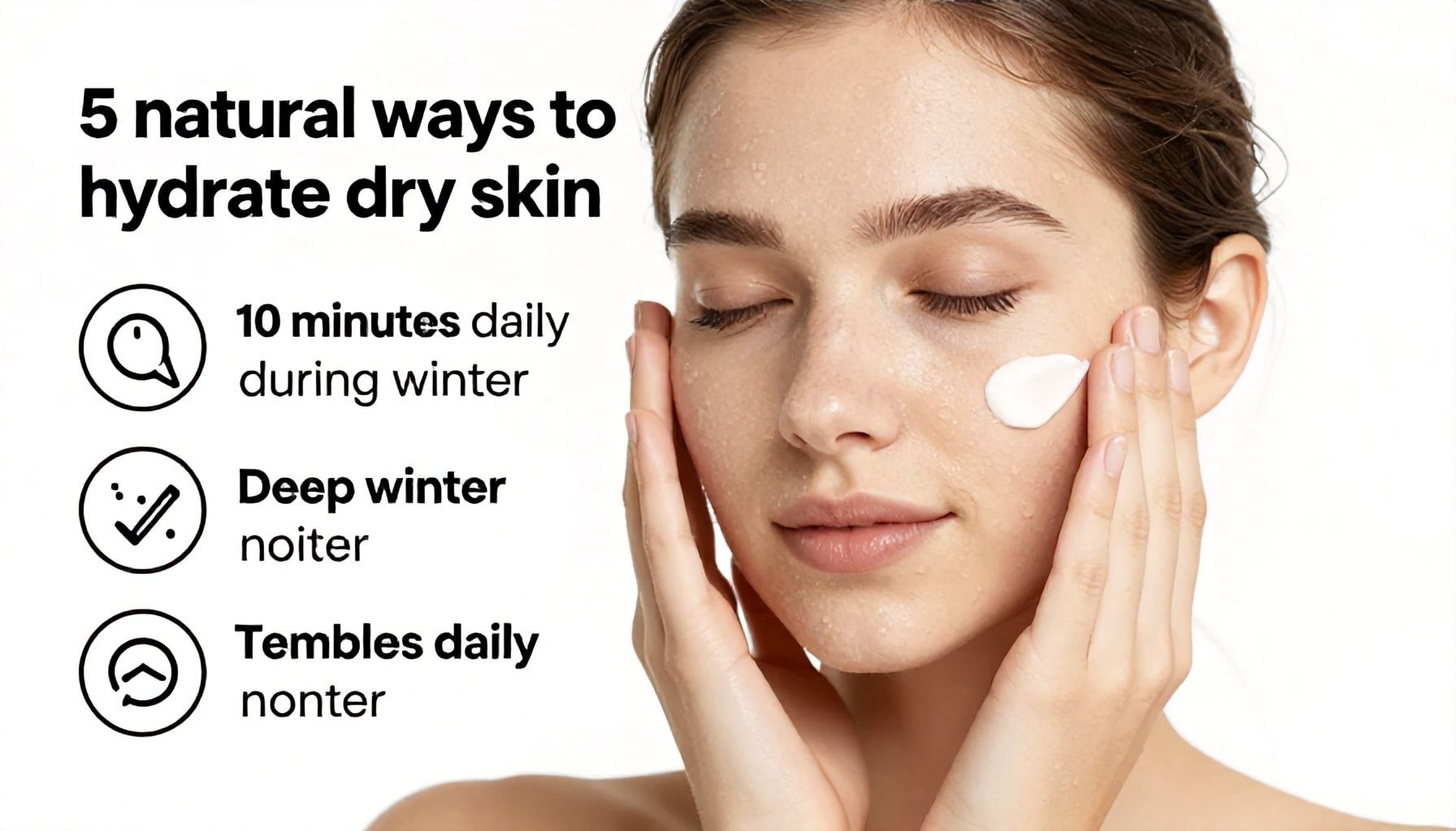 5 طرق طبيعية لترطيب البشرة الجافة في 10 دقائق يوميًا شتاءً