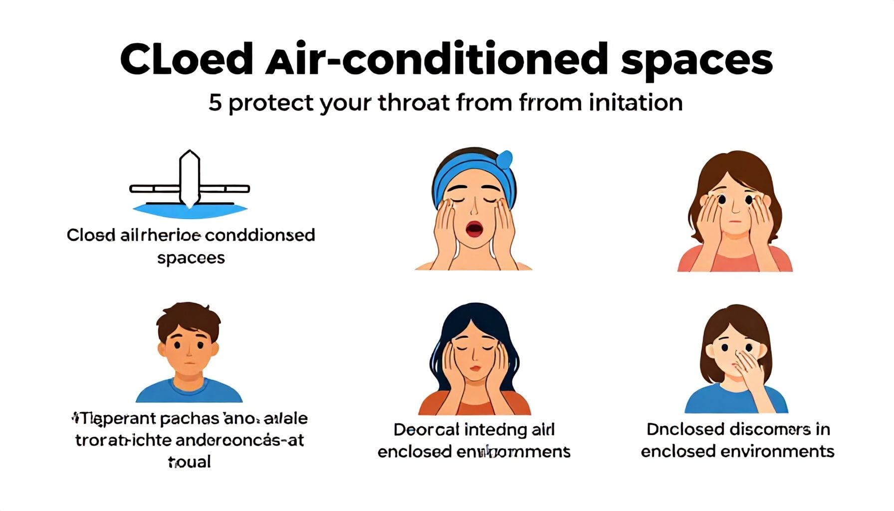 5 طرق فعالة لحماية الحلق من التهيج في المكيفات المغلقة
